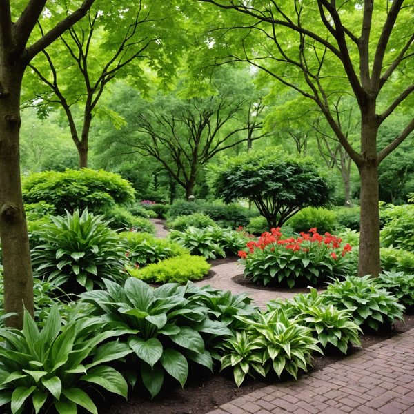 ¿Qué tipo de plantas son más adecuadas para un jardín de sombra en climas húmedos?